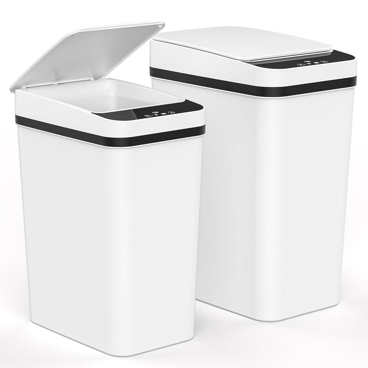Dreamhigh® 2er Set Mülleimer Mit Sensor, 15L & 12L Elektrischer Mülleimer Mit Automatischem Deckel,