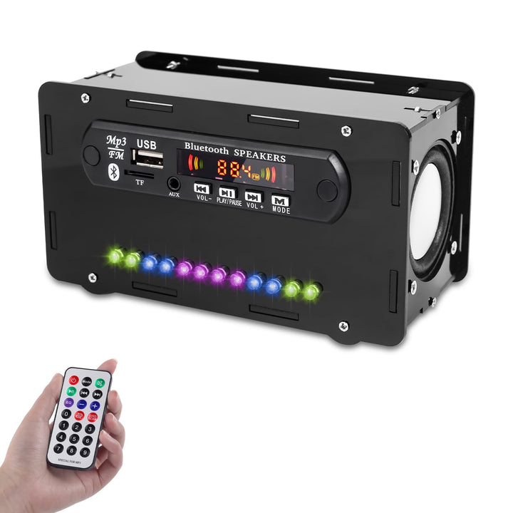 DONGKER DIY Elektronik Löten Bausatz Bluetooth Lautsprecher Kit mit FM Radio, Mini Heimstereo Sound