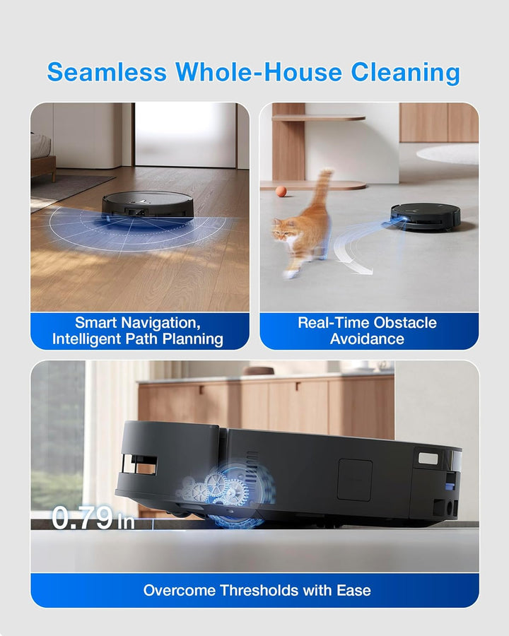 ECOVACS DEEBOT T80S Omni Saugroboter und Mopp, 24800Pa Saugkraft, Sofortiger Selbstreinigung OZMO Ro