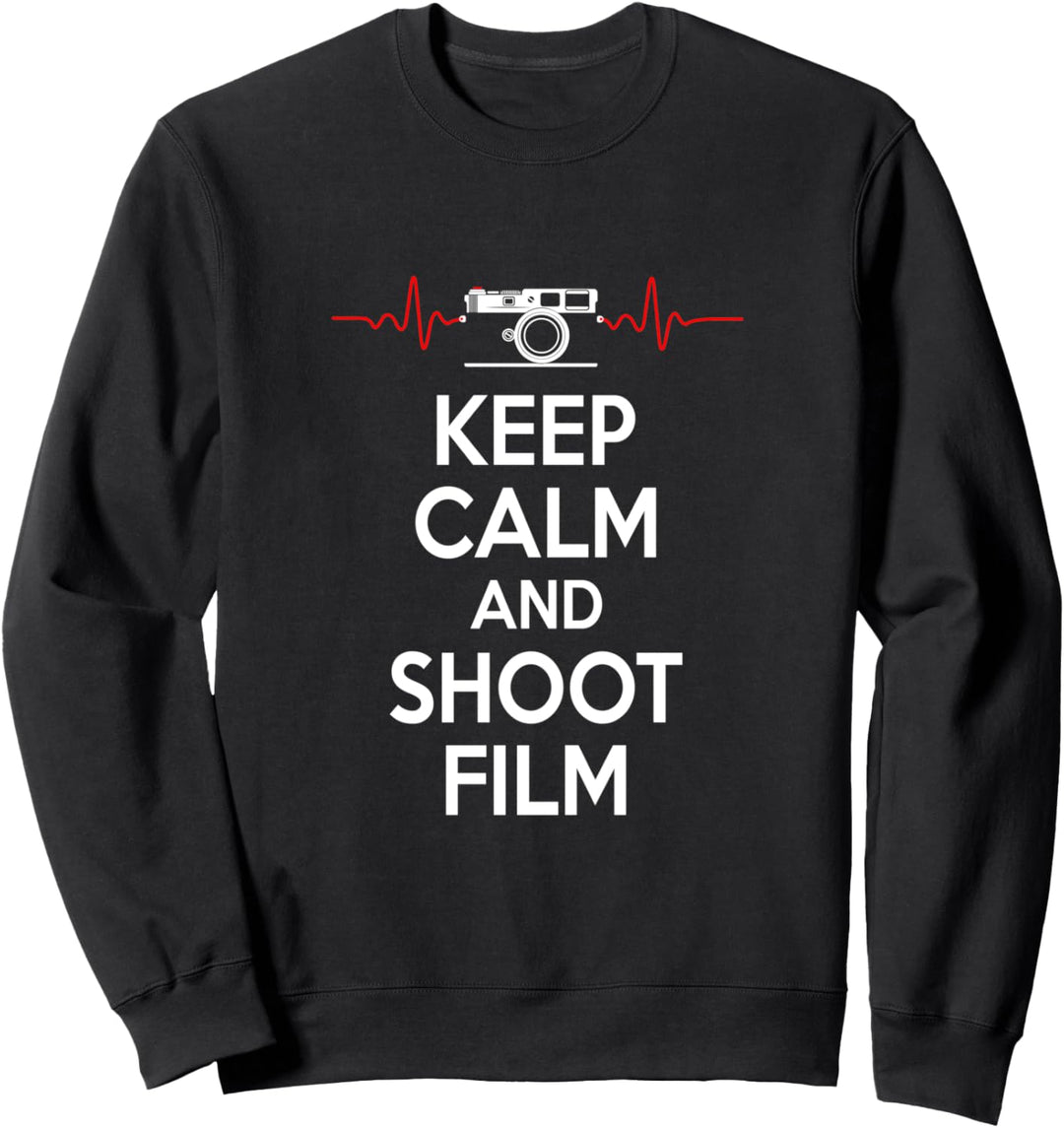 Keep Calm And Shoot Film Retro Rangefinder Kamera Fotograf Sweatshirt