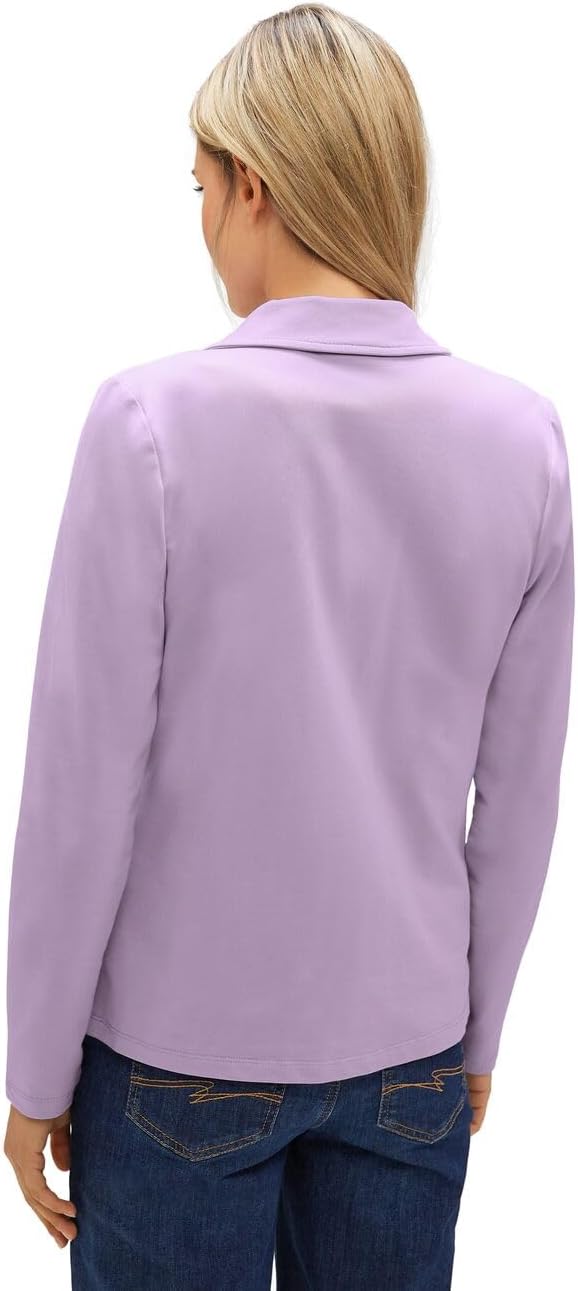Street One Damen Basic Blazer mit Raffungen 34 Soft Pure Lilac, 34 Soft Pure Lilac