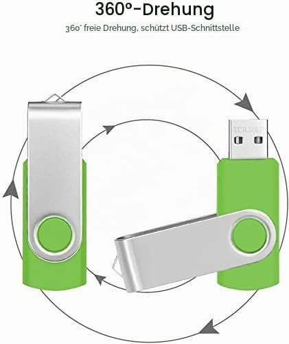 USB 2.0 Stick 2GB 10er Pack USB Flash Laufwerke Grün Swivel Pen Drive 2 GB 10 Stück Memory Sticks Th
