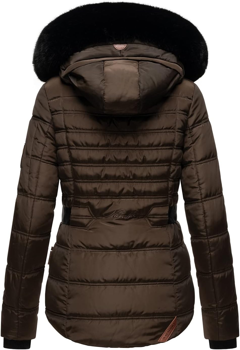 Navahoo Designer Damen Winter Jacke Steppjacke Winterjacke Stepp gesteppt B844 S Braun, S Braun