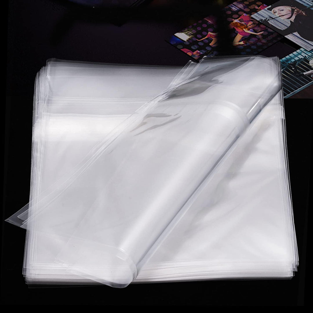 Facmogu 100 Stück transparente Kunststoff-Schutzhüllen für Schallplatten, 32,5 x 32,8 cm, bieten Ihr