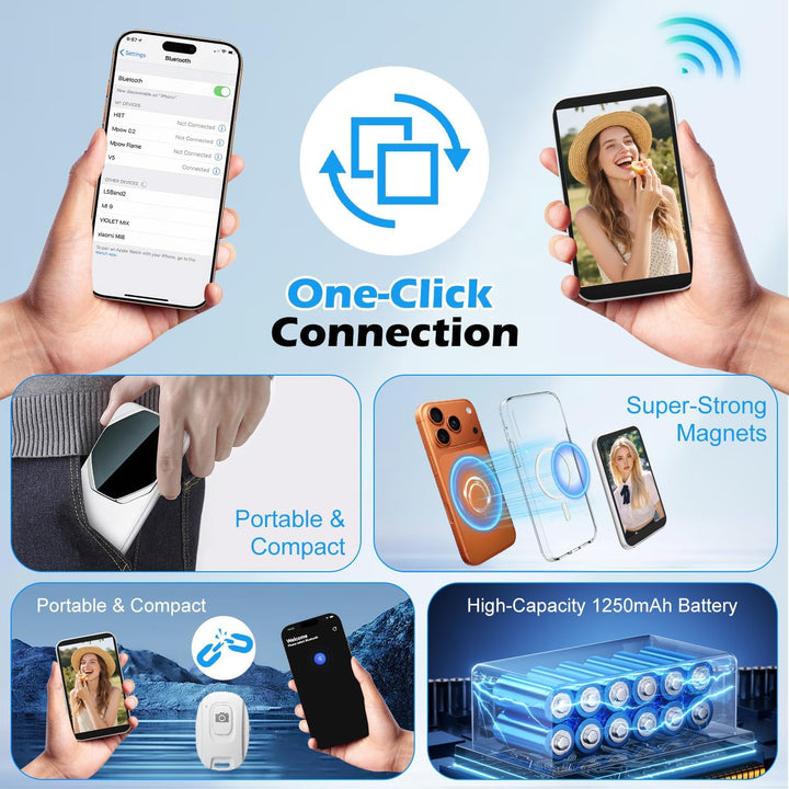 Handy Selfie Monitor für iPhone & Android – 4K Selfie Monitor iPhone mit 3,97" Bildschirm, Bluetooth