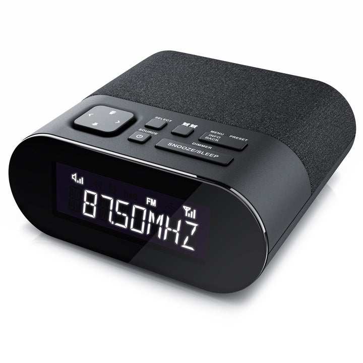CSL - DAB+ Radiowecker DAB, UKW, Uhrenradio, Wecker mit Zwei einstellbaren Weckzeiten, Snooze-Funkti