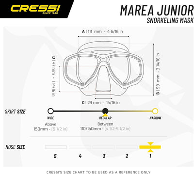 Cressi Marea Jr - Maske oder Maske Marea Jr + Schnorchel Top zum Tauchen und Schnorcheln, Einheitsgr