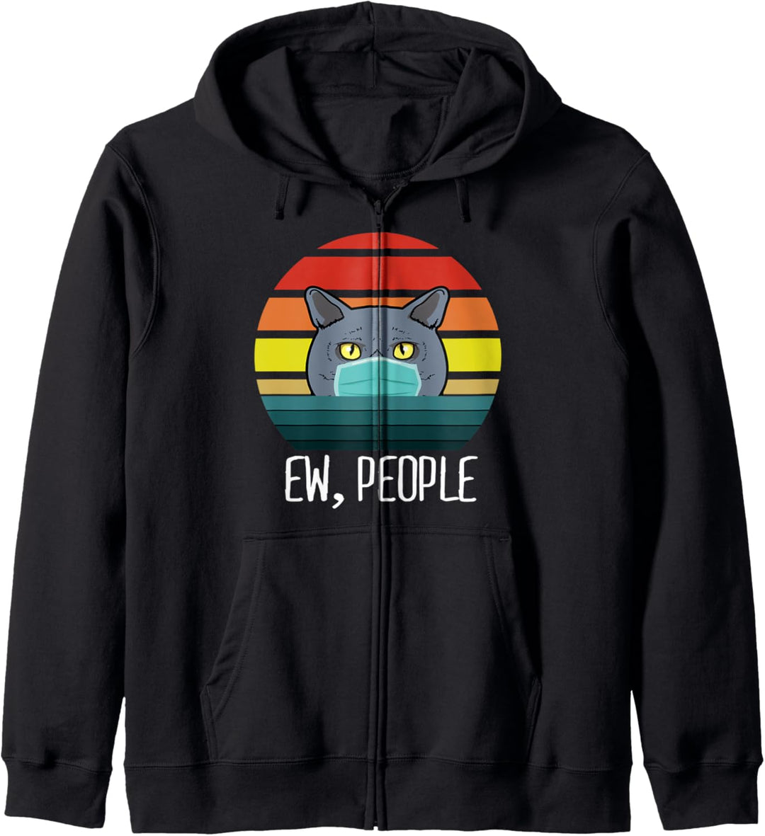 Ew Menschen Britisch-Kurzhaar-Katze Retro Vintage Katze Mama Kapuzenjacke