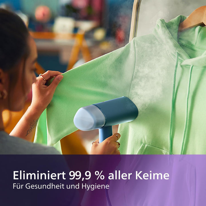 Philips 3000-Serie Tragbarer Dampfglätter - 1000 W, Kompakt und Faltbar, 100ml Wassertank konstante