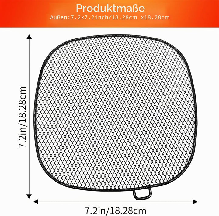 Air Fryer Zubehör für Philips, 18,3 cm quadratische Abtropfschale für Philips HD9741 3QT Tray Rack k