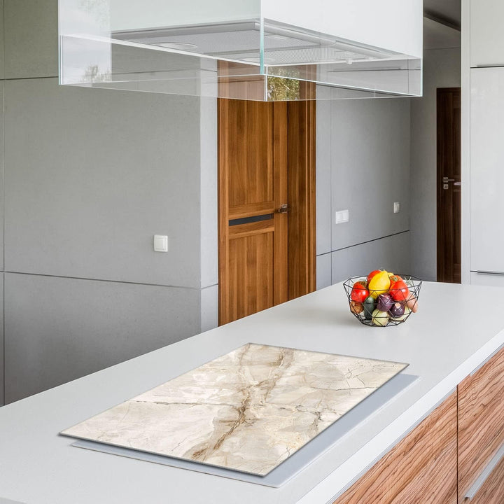 Herdabdeckplatte 80x52 cm 1-teilig Ceranfeldabdeckung Induktion Herdschutz Spritzschutz Glasplatte D