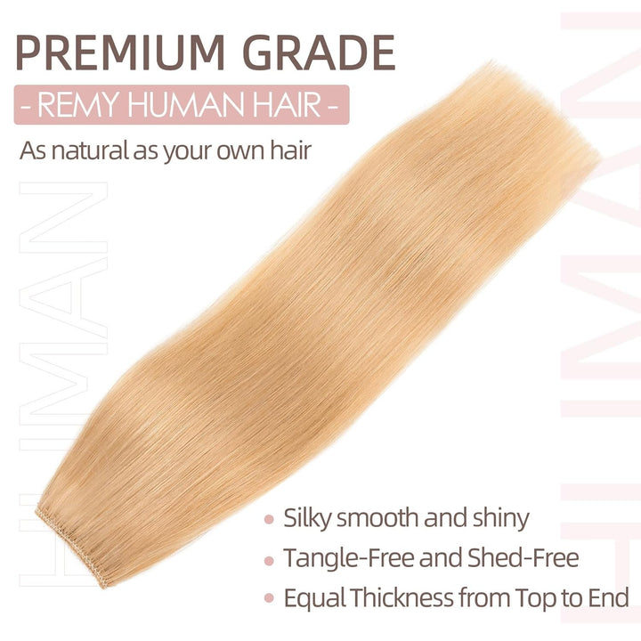Extensions Echthaar mit transparenter Schnur, Silk-co Wire in ExtensionsBlond 65g, Secrets Hair Exte