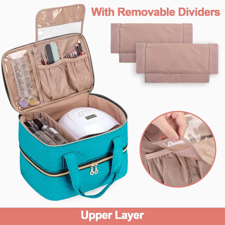Yarwo Nagellack Tasche Organizer, Nagellack Aufbewahrung für 40 Flaschen Nagellack (bis zu 15 ML) un