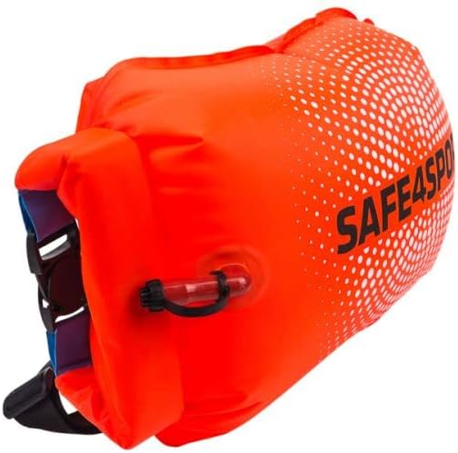 SAFE4SPORT PerfectSwimmer+ - Aufblasbare Schwimmboje - Sicherheitsboje mit Einer Tasche für Dinge