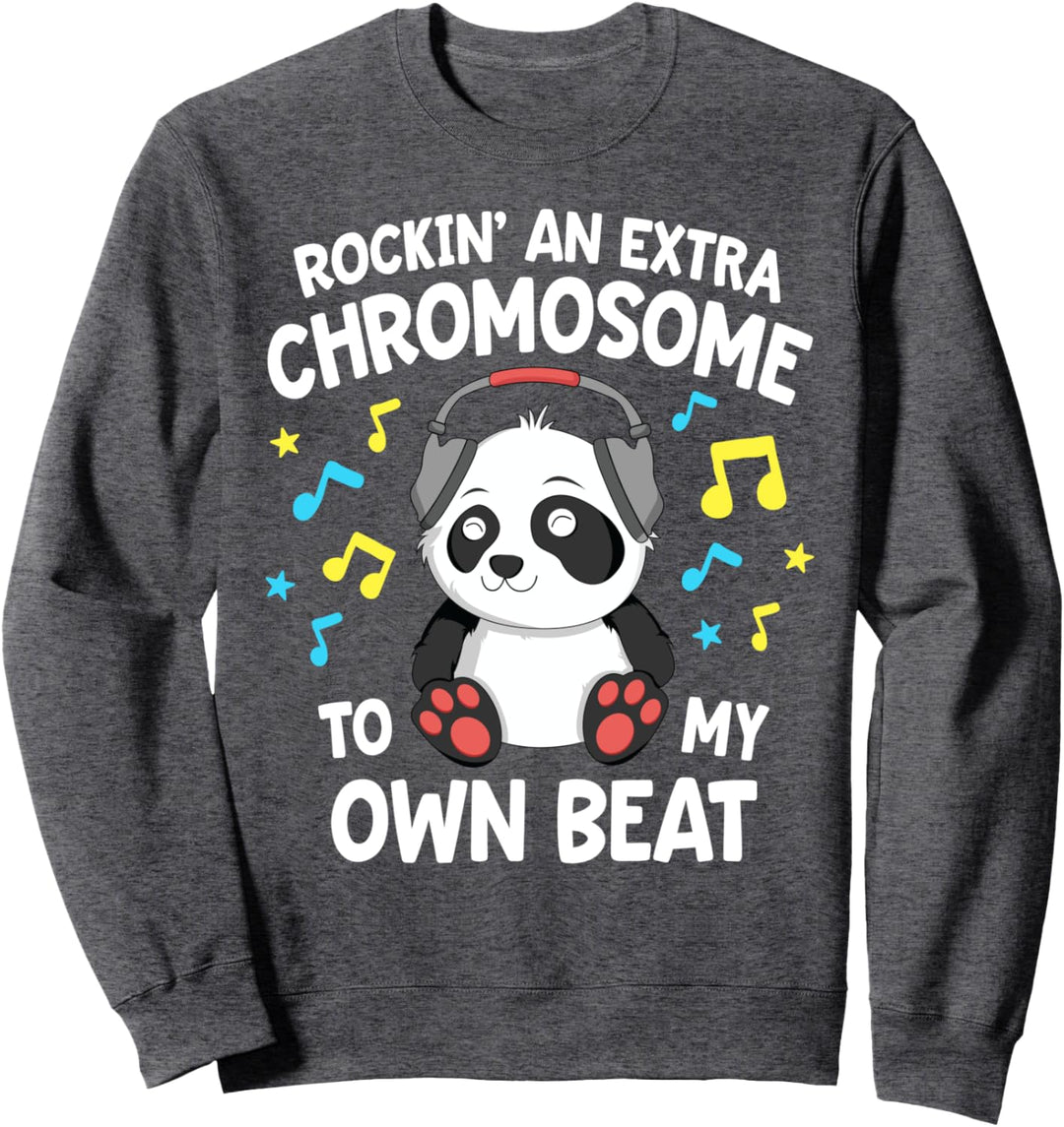 Down Syndrome Shirts Kids T21 Rockin' An Extra Chromosome Sweatshirt