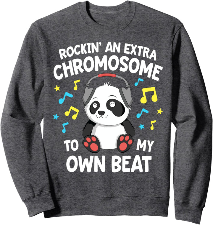 Down Syndrome Shirts Kids T21 Rockin' An Extra Chromosome Sweatshirt