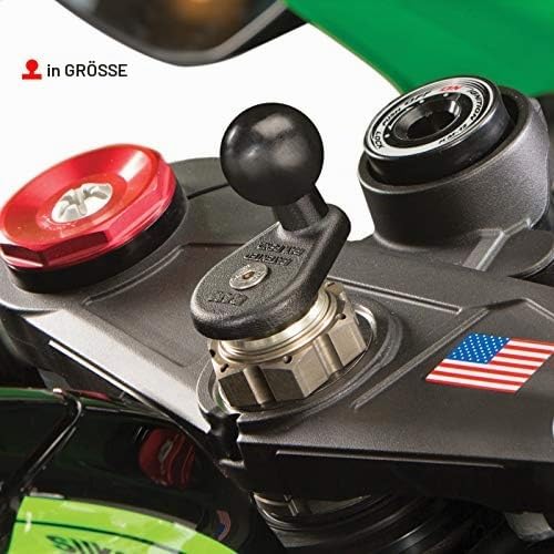 Ram Mount RAM-B-342U Aluminium Motorrad-Gabelschaft-Kugelbasis, Grösse B, Schwarz