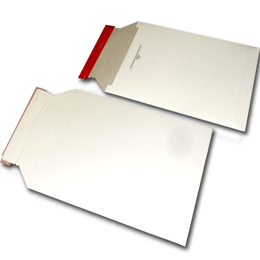 100 Versandtaschen aus Vollpappe 250x353x30mm A4+ weiss dimapax