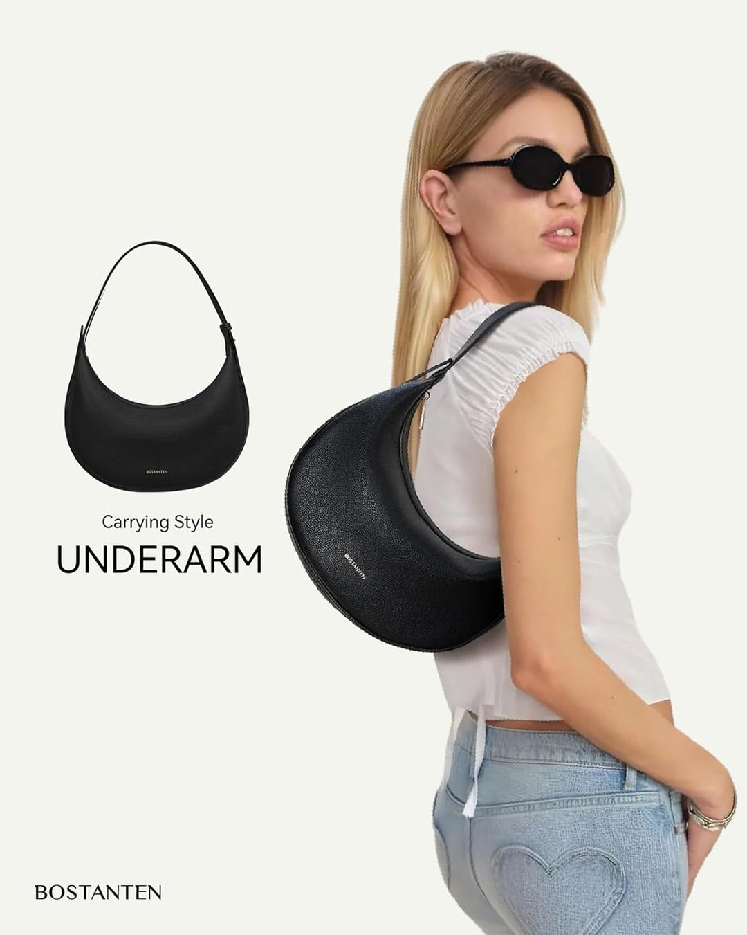 BOSTANTEN Damen Handtaschen Gross Shopper Tasche PU Leder Schultertasche Elegante Umhängetasche Frau