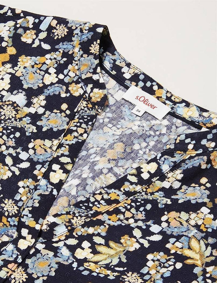 s.Oliver Damen Bluse Langarm 34 Blau, 34 Blau