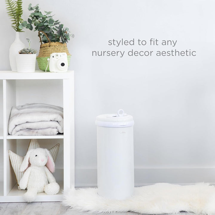 Ubbi Edelstahl Windeleimer, Weiss White, White