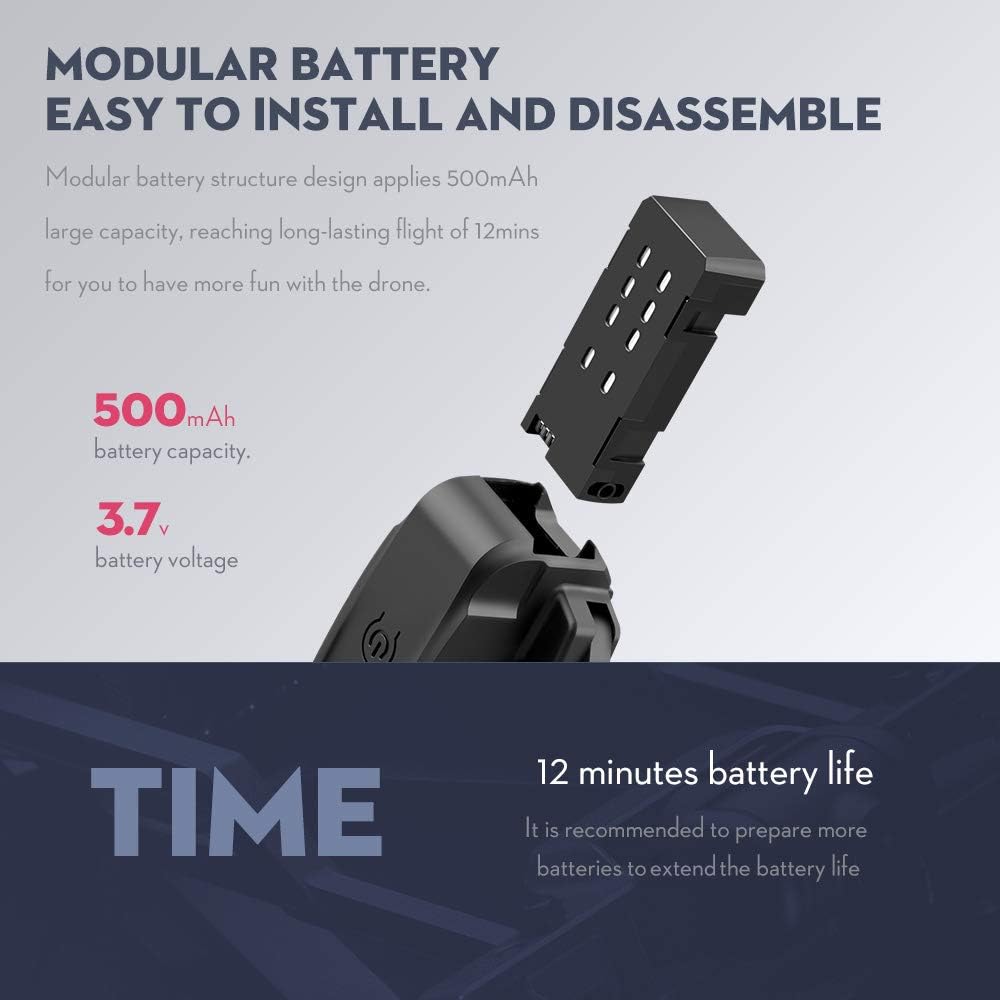 Drohne mit Kamera, 4K-Kamera, Track-Flug, Schwerkraftsensor, Geste, Foto, Video, Höhenhaltung, Headl