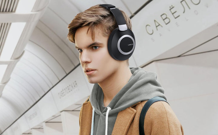 LORELEI B-C6 Kabellose Over-Ear-Kopfhörer, 50H Playtime Faltbare, leichte Bluetooth-Headsets, Tiefe