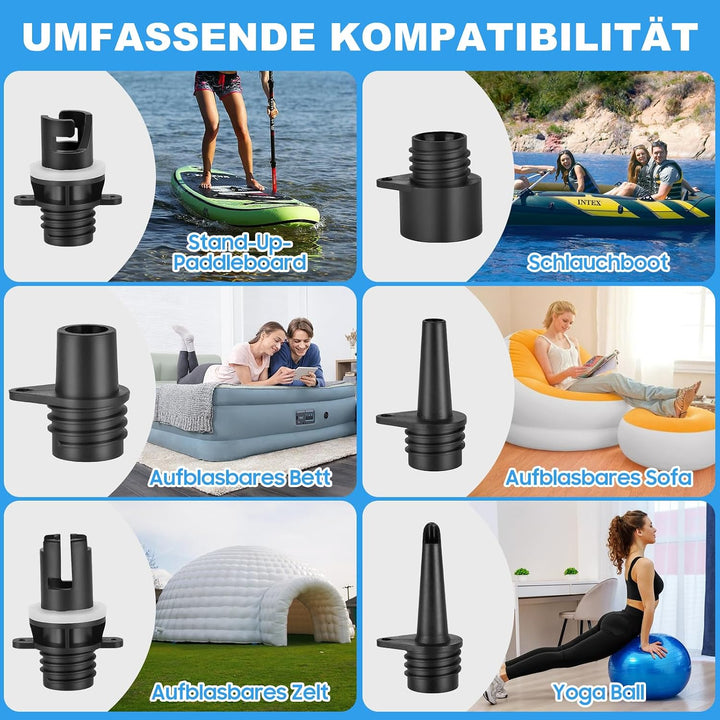 WADEO SUP Pumpe elektrisch [18000mAh], 20 PSI Hochdruck SUP Luftpumpe Akku mit LED-Licht, 110 V AC/1