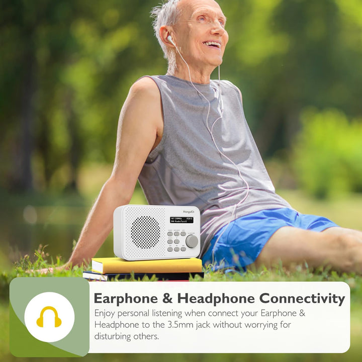 MangoKit MD2 DAB Radio mit Bluetooth,DAB Plus Radio,Digitalradio,UKW Radio,Tragbares Dab Radio,Klein