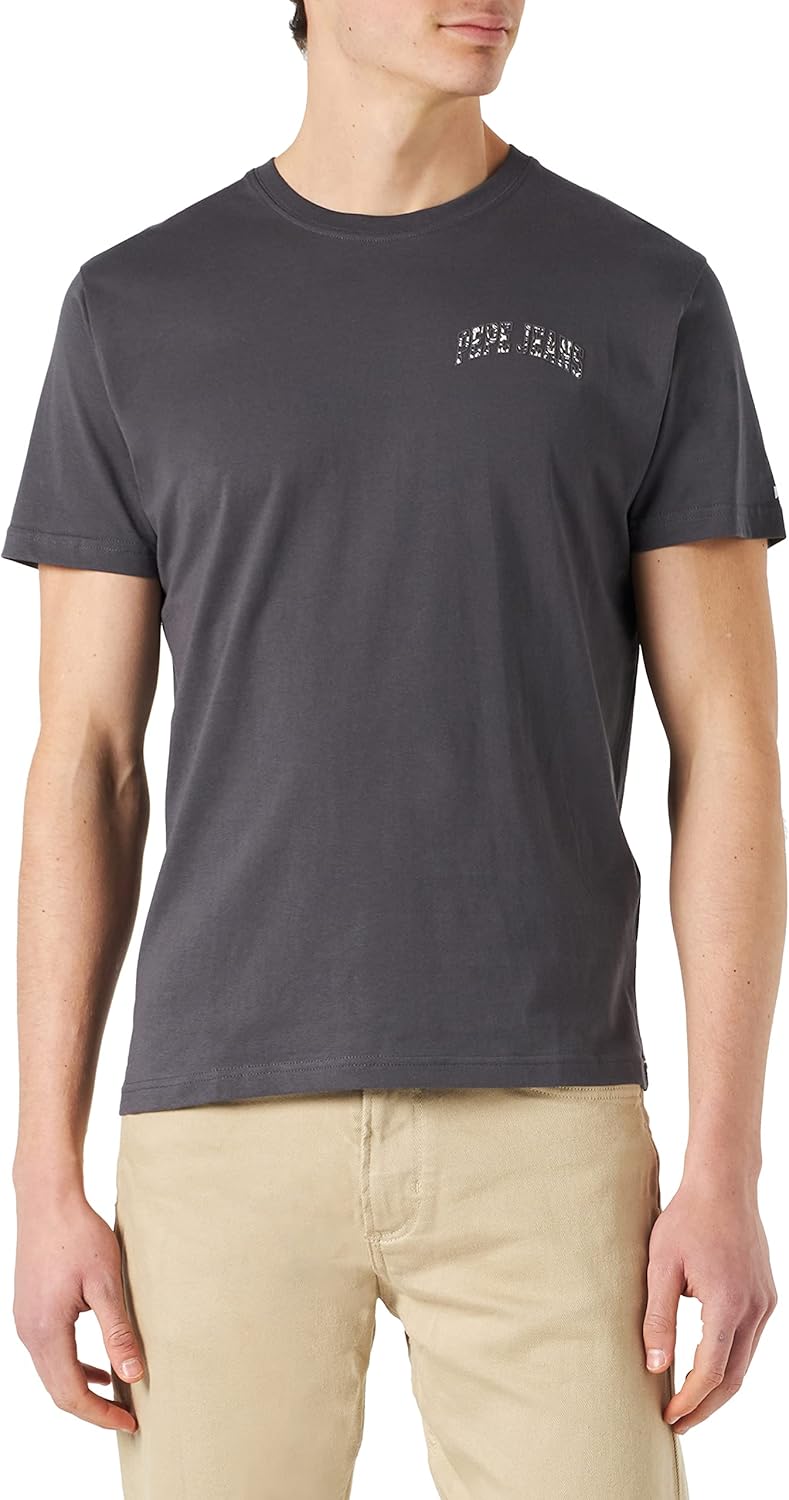 Pepe Jeans Herren Adneyo T-Shirt XL Schwarz (Washed Black), XL Schwarz (Washed Black)