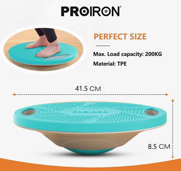 PROIRON Balance Board, Balancebrett mit rutschfestem Standfuss, Wackelbrett Für Rehabilitation & Fit