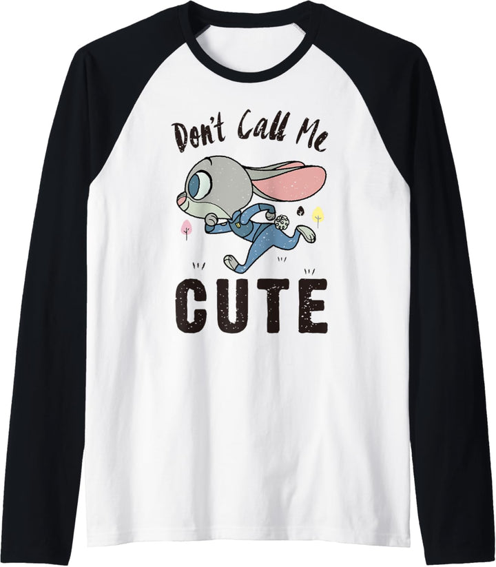 Disney Zootopia Judy Hopps Don't Call Me Cute Raglan