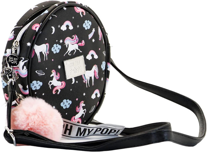 Oh My Pop! Unisex – Kinder Round Shoulder Bag Schultertasche, Multicolour, Einheitsgrösse EU