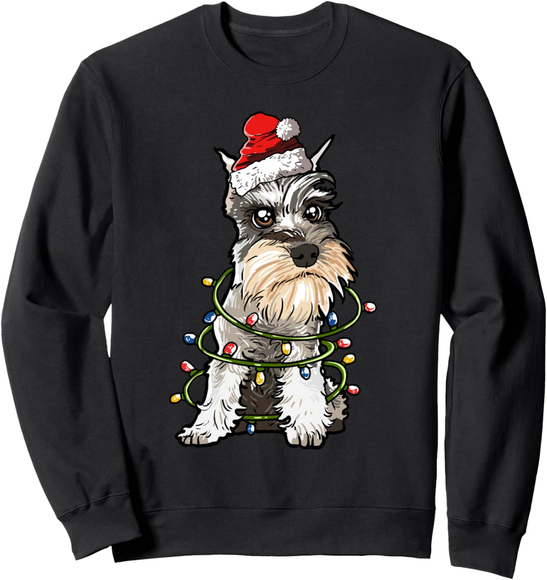 Schnauzer Weihnachten Geschenk X-Mas Hunde Kostüm Sweatshirt