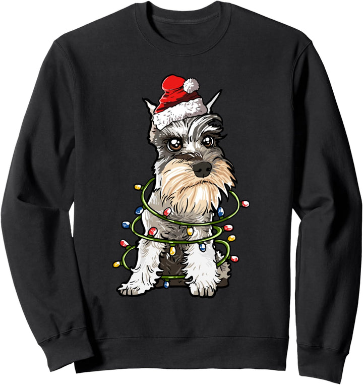 Schnauzer Weihnachten Geschenk X-Mas Hunde Kostüm Sweatshirt