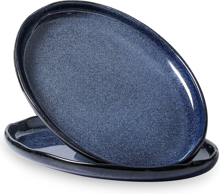 vicrays Servierplatte aus Keramik, extra gross, oval, 37,8 cm, Porzellan, Abendessenteller, langes S