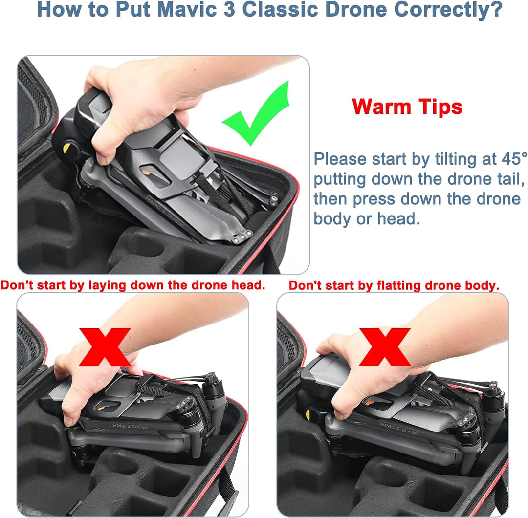 RLSOCO Tasche für DJI Mavic 3 Classic/Mavic 3 Fly More Combo/Cine Premium Combo - Passend für DJI RC