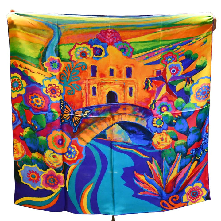 Prettystern Handrouliertes 100% Seide Malerei Satin Seidentuch für Damen 90/90 cm, 16mm schwere Twil