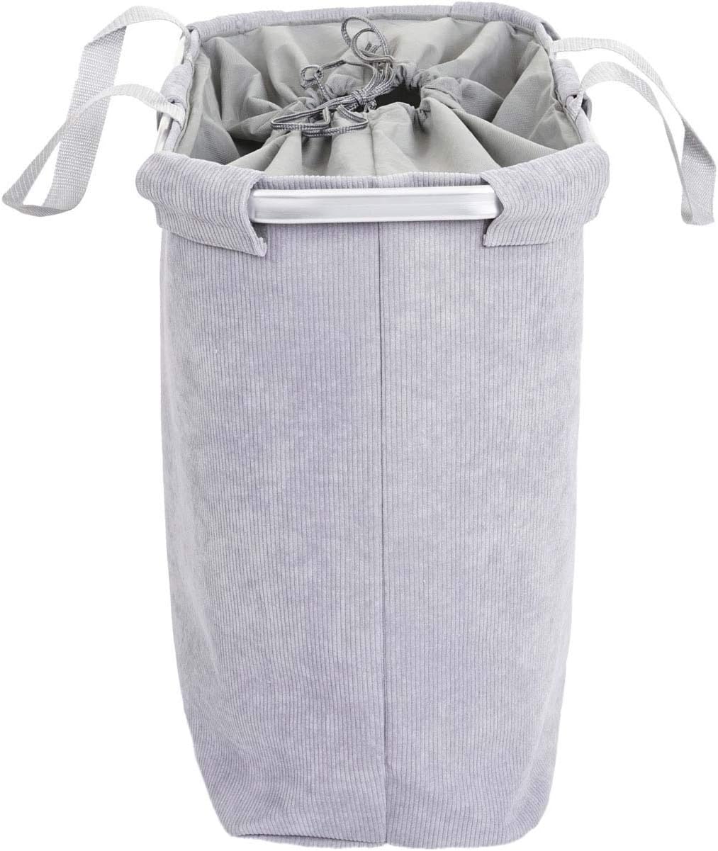 Mendler Wäschesammler HWC-C34 2 Fächer Henkel 54x52x32cm 89l - cord grau | Laundry, Wäschekorb, Wäsc