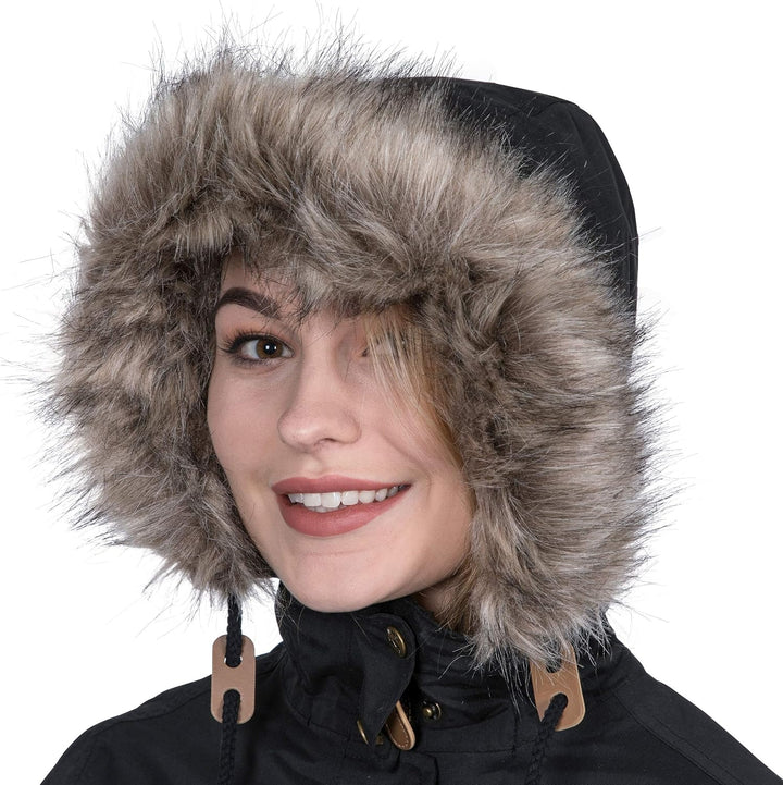 Trespass Damen Clea Jacke XXS Schwarz, XXS Schwarz