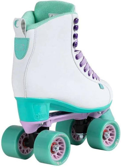 Chaya Roller Skates Melrose White für Damen in Weiss/Grün, 61mm/78A Rollen, ABEC 7 Kugellager, Art.