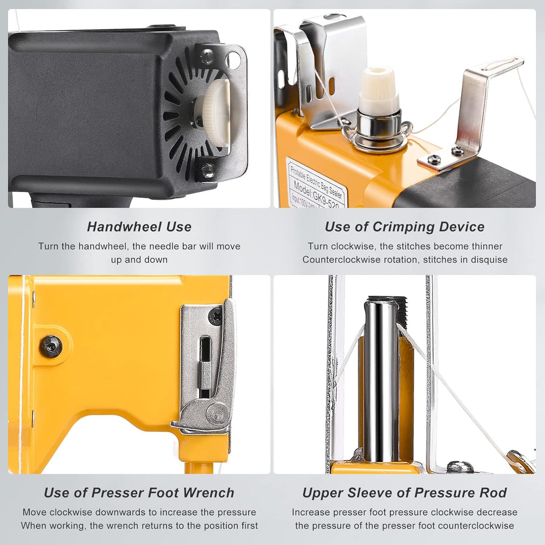 Yontwe Elektrische Tasche, Nähmaschine, schmaler, für Nähmaschine, Leder, industriell, Jute, Tasche,