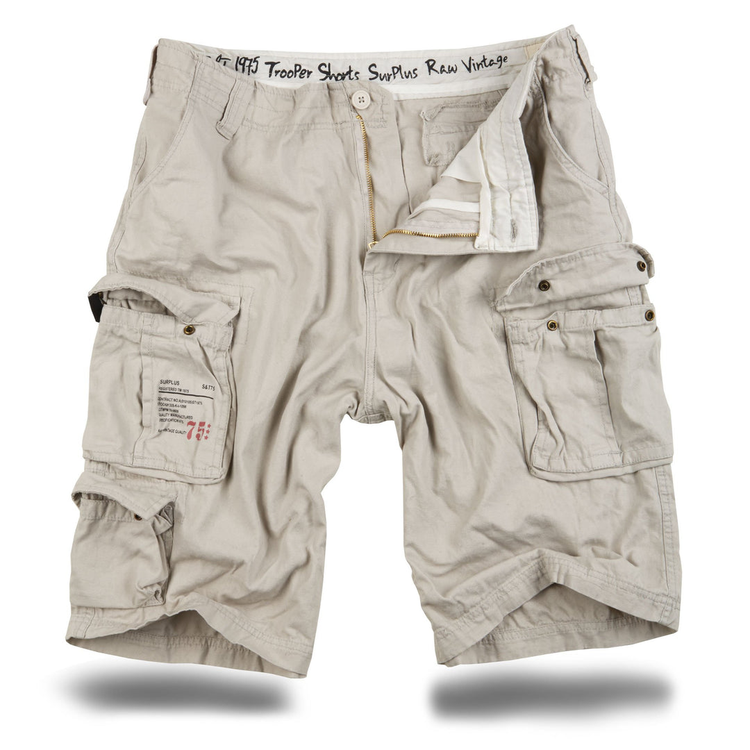 Trooper Herren Cargo Shorts Lightning Edition Bermuda Kurze Hose Vintage (S-7XL) 4XL Old-white, 4XL