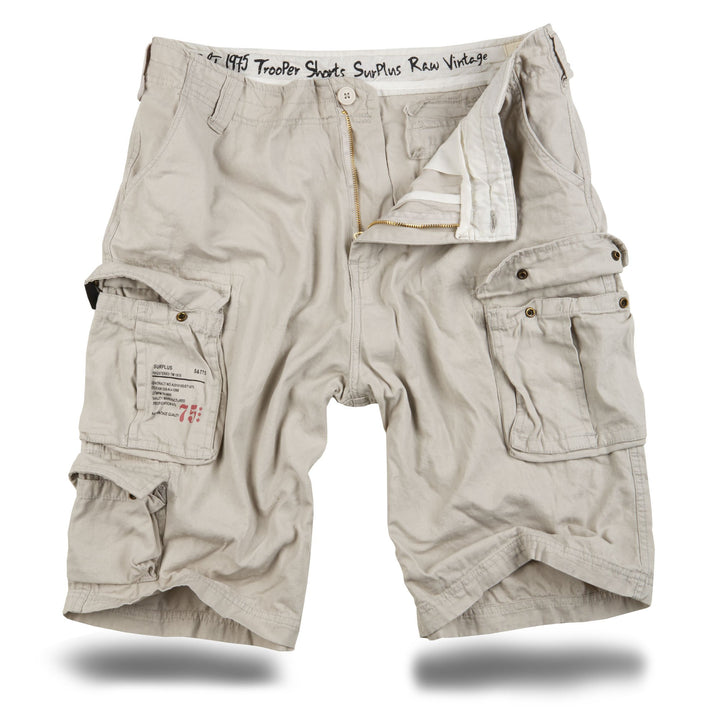 Trooper Herren Cargo Shorts Lightning Edition Bermuda Kurze Hose Vintage (S-7XL) 4XL Old-white, 4XL