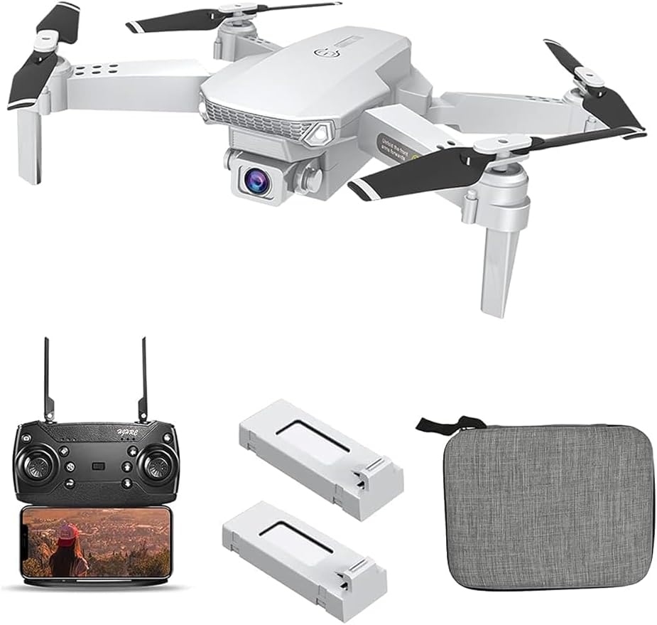 OBEST Drohne mit Kamera 4K, Faltbare RC Quadcopter, Optical Flow, 2 Akkus, One Key Start/Landen, 3D