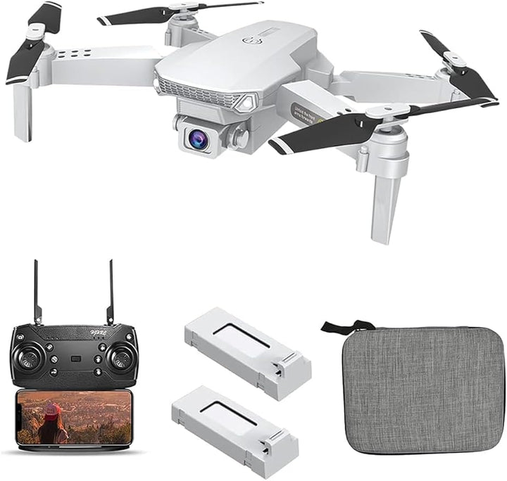 OBEST Drohne mit Kamera 4K, Faltbare RC Quadcopter, Optical Flow, 2 Akkus, One Key Start/Landen, 3D