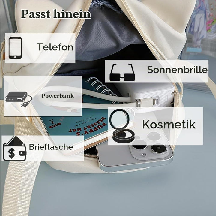 Kleine Ita Messenger Tasche für Damen, Kawaii Crossbody Tasche mit transparentem Pins Display-Fenste