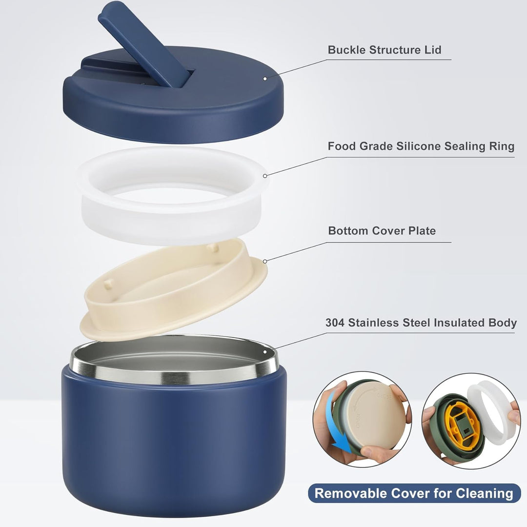 Itslife Thermobehälter für Essen 350ml Edelstahl Warmhaltebebehälter, Kinder auslaufsicherer Lunchbe