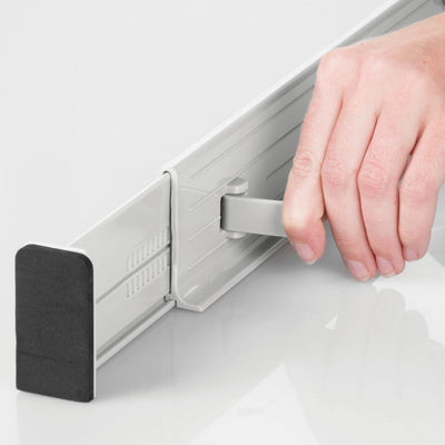 mDesign 4er-Set verstellbarer Schubladeneinsatz – praktischer Schubladen Organizer für Schrank und K