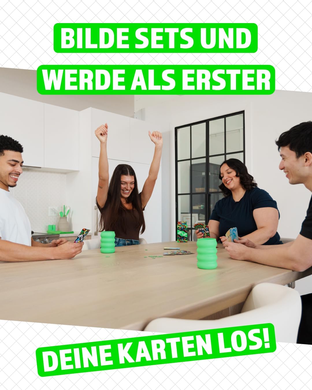Asmodee, dnup, schnelles Familienspiel für 2-5 Spieler ab 8 Jahren, Das Kartenspiel, das Alles auf d